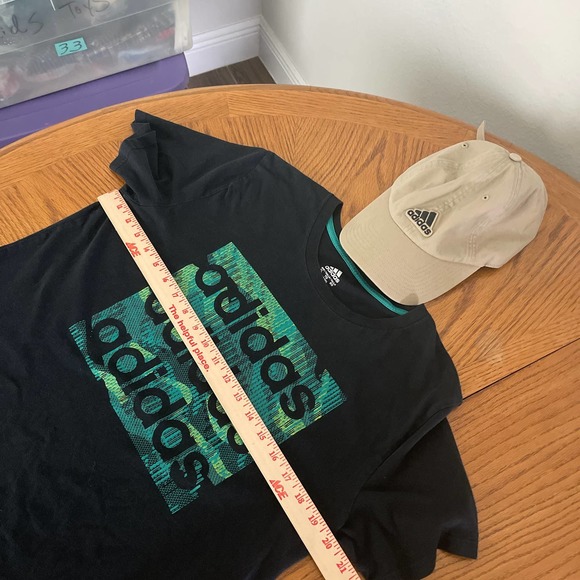 Adidas set of T-shirt and hat Men Sz XL (18/20) gently used - Picture 10 of 12